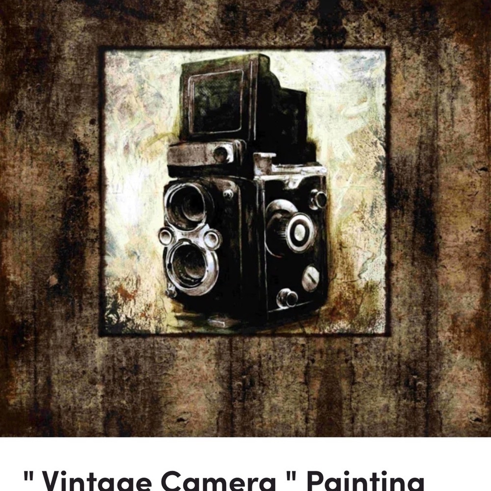 Williston Forge Retro Camera Art Print in Black and Brown
